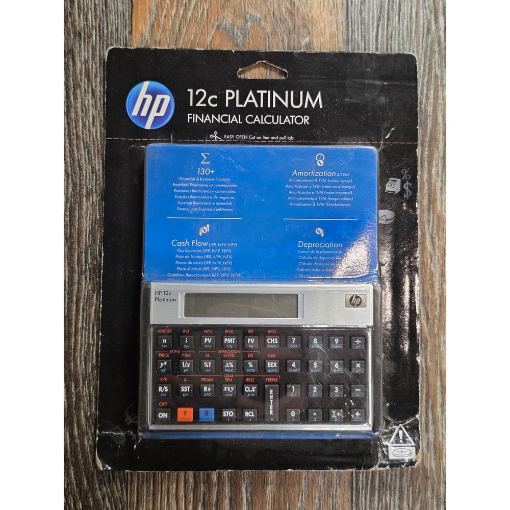 HP 12c Platinum Financial Calculator RPN Algebraic Business Real Estate New